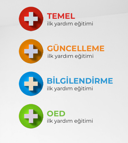 Temel, güncelleme, bilgilendirme ve OED ilk yardım eğitimleri